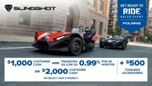 Read more about the article Slingshot – $1,000 Customer Cash and Financing offer for Slingshot S Models OR $2,000 Customer Cash