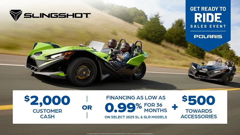You are currently viewing Slingshot – $2,000 Customer Cash or Financing offer for Slingshot SL and SLR Models